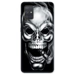 Coque pour Samsung Galaxy A51 Tete de Mort Fume