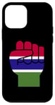 Coque pour iPhone 12 mini Drapeau de la Gambie - Poing surélevé - Racines gambiennes fières