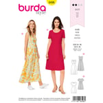 Burda 6496 - Kjole EUR: 34-46, US: 8-20