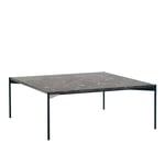 Adea - Plateau Table 90x90, Emperador Dark Marble Top Black Standard Legs - Sofabord - Johan Ridderstråle,Mats Broberg - Brun - Metall/Stein