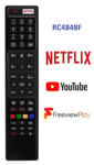 Genuine Polaroid RC4848F TV Remote Control with Netflix YouTube FPlay Buttons