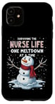 iPhone 11 Nurse Xmas Surviving The Nurse Life One Meltdown At A Time Case