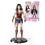 BendyFigs The Noble Collection DC Comics Wonder Woman - 7.5in (19cm) Noble Toys DC Bendable Posable Collectable Doll Figure with Stand