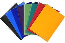 Exacompta - Réf. 8560E - Carton de 8 Protège-documents OPAK - 60 pochettes grainées antireflet - 120 vues - pour format A4 - dim 24 x 32 cm - couverture en polypro souple - 8 couleurs assorties