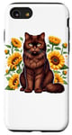 iPhone SE (2020) / 7 / 8 Sunflowers York Chocolate Cat Case