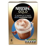 NESCAFÉ Gold Cappuccino Decaffeinated Unsweetened Coffee, 8 Sachets