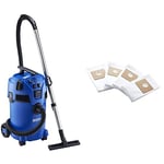 Nilfisk 18451552 Multi II Aspirateur, 1400 W, 240 V, Bleu & Sacs pour Aspirateur de Bricolage Multi II