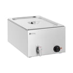 Royal Catering Bain Marie - 640 W GN 1/1 perforert panne Avløpskran