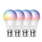 TP-Link TAPO L530B(4-PACK) Smart Wi-Fi Light Bulb, Multicolour