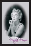 Empire Merchandising 537904 Miroir imprimé avec Cadre en Plastique façon Bois Marylin Monroe Make-Up 20 x 30 cm