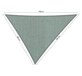 Shadow Comfort Ombre Voile écran Solaire perméable à l'eau HDPE auvent de Jardin pour Jardin extérieur Terrasse UV Bloc - Triangle 4x4,50x5m - Country Blue