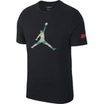 Nike JSW SS ASW Tee 2 T-Shirt Homme, Black/Infrared 23, FR : 2XL (Taille Fabricant : 2XL)