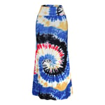 VBHJK Skirts For Women,Blue Black Tie-Dye Spiral Geometric Print High Waist Long Slim Fashion Spring Summer Versatile Stretchy Retro Skirt For Women Girls Party Casual Fashion Office,Xxl