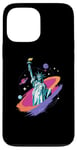 Coque pour iPhone 13 Pro Max Statue de la Liberté USA tenant une torche flamboyante avec des plantes