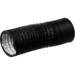 Ø 160mm / 3m PVC Aluminium Flexible Ducting - Black Ventilation Duct Hose for Tumble Dryer, Cooker Hood, Extractor Fan, Air Conditioner