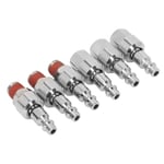 6PCS Air Hose Fittings 1/4 Inch NPT 360 Degree Air Coupler Male Plugs