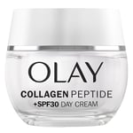 Olay Collagen Peptide Face Moisturiser Day Cream SPF 30, Skincare with Niacinamide 99% Purity and Antioxidant Vitamin E Advanced Anti Aging Skin Care: Strengthens, Restores, Hydrates, 50ml