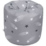 Pouf pour enfants, pouf imprimé pour enfants, pouf en polycoton pour salle de jeux, pouf de jeu pour enfants 50x50 cm avec remplissage - Étoiles