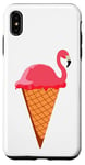 Coque pour iPhone XS Max Glace Gaufrier Boule de glace Flamant rose