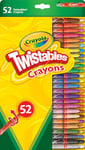 CRAYOLA Twistables Colouring Crayons - Assorted Colours (Pack of 52), Simply Twist for More Colouring Fun - No Need to Sharpen! Ideal for Kids Aged 3+