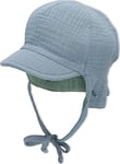 Sterntaler Bluegrey Casquette réversible pour garçon avec protège-Nuque Bleu Clair Taille 37