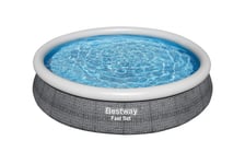 Bestway Rattan Effect Fast Set 12ft Swiming Paddling Pool