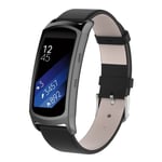 Samsung Gear Fit2 Pro aitoa nahkaa kellon ranneke - Musta