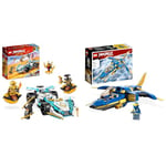 LEGO 71791 NINJAGO Zane's Dragon Power Spinjitzu Racing Car Toy for 7 Plus Year Old Kids & 71784 NINJAGO Jay’s Lightning Jet EVO, Upgradable Toy Plane, Ninja Airplane Building Set