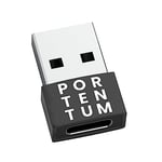 PORTENTUM Adaptateur USB C vers USB A - Vitesse de 480 Mo - Zinc de qualité supérieure - Haute résistance à la Chaleur - Adaptateur USB vers USB C avec Seulement 4 grammes.