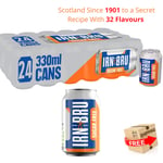 IRN-BRU Sugar Free Low Calorie Fizzy Drink Cans, 330 ML 24 x 330ml