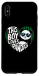 iPhone XS Max This Boy Loves Pandas Cute Panda Bear Valentines Day Case