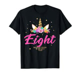 Unicorn Birthday Girl T Shirt For 8 Years Old Tee Gift 8th T-Shirt