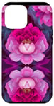 Coque pour iPhone 12 Pro Max Rose Pop Art Ethnique Magenta et Rose Pivoine Blush