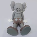 Kaws modellleksaker med sittande hållning Pvc tecknad figur samlarobjekt docka bil interiör Gray