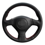 SODMLZ Car Steering Wheel Cover Black Artificial Leather,For Subaru Legacy Forester Outback Impreza WRX 2003-2007 Saab 9-2X 2005 2006