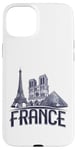 Coque pour iPhone 15 Plus France Paris Tour Eiffel Bonjour