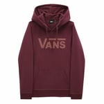 Hættetrøje til Kvinde Vans V Logo Hvid Brun S