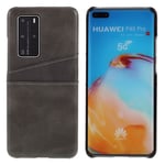 Huawei P40 Pro skal med korthållare - Silver/Grå