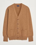 William Lockie Rob Lambswool Cardigan Driftwood