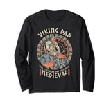 Funny Viking Dad Medieval Lawn Mower Lawnmower Father Figure Long Sleeve T-Shirt