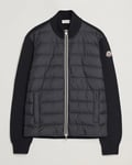 Moncler Contrast Zip Cardigan Black