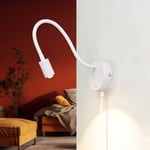 Licht-erlebnisse - Applique led avec câble bras flexible lampe de lecture pour lit chambre à coucher lampe murale