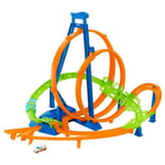 Hot Wheels-Circuit avec 5ezones de carambolage et propulseur motorise HNL97