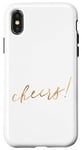 Coque pour iPhone X/XS Cheers Gold