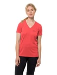 Jack Wolfskin Women's Crosstrail T T-Shirt, Vibrant red, L