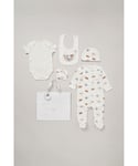 Rock A Bye Baby Unisex Cotton 5-Piece Gift Set - Cream - Size 0-3M