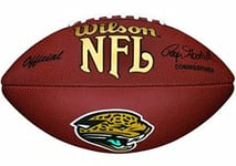 Wilson NFL Team Logo-Jaguars Ballon de football américain Unisex-Adult, Brown, ONE SIZE