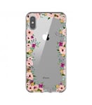 Coque Iphone XS Fleur 14 liberty rose transparent