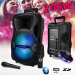 Enceinte SONO DJ KoolStar Karaoke autonome Mobile sur Batterie 8" - 200W - USB/Bluetooth/SD + Micro + Jeu UFO OVNI