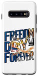 Coque pour Galaxy S10+ T-shirt graphique Patriotic Freedom USA